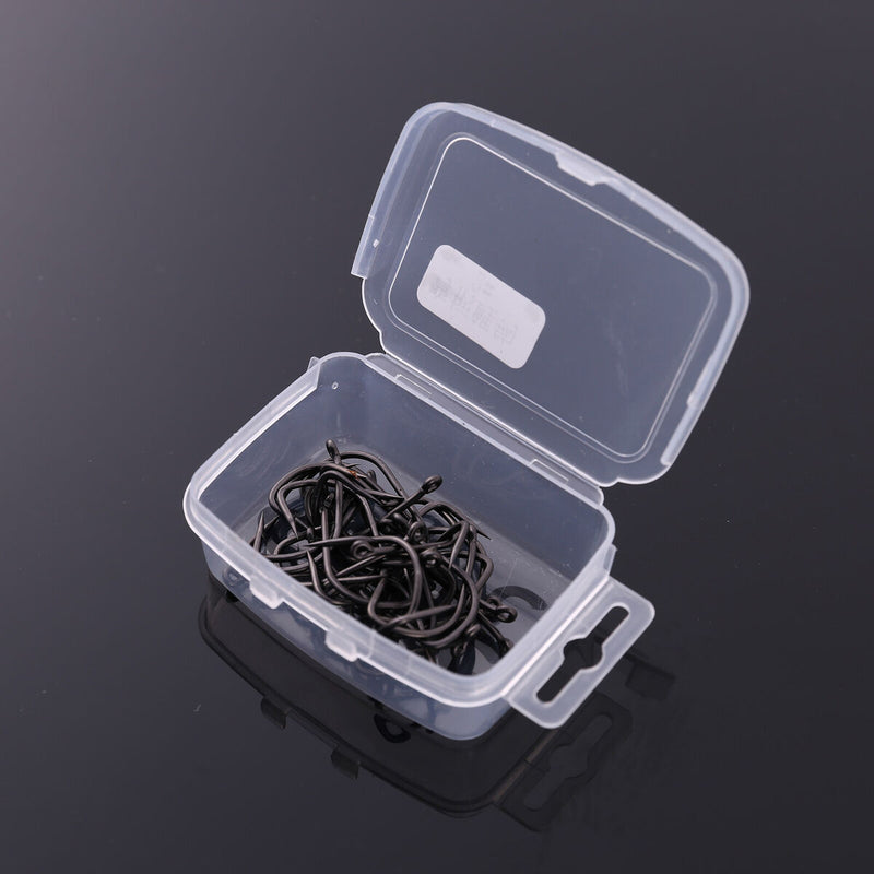 Fishing Hooks Kit, High Carbon Steel Sharp Carp Fish Hooks with Barbs, 20 Pack