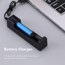 USB Battery Charger 1 Slot Rechargeable Batteries for 18650 22650 16340