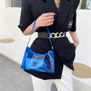 Fashion Women Clear Pure Color Shoulder Hobos Bag Casual Ladies Mini Handbags
