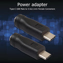 2pcs USB 3.1 Type C USB-C Male to 5.5x2.1mm Female DC Power Charging Adapter