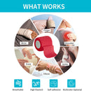 Self Adhesive Elastic Bandage Sports Wrist Protector Tape (Red 10cmx4.5m) Newly