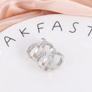 Jewelry Clips Fashion Scarf Ring Buckle Rhinestone Inlayed Silk Scarf Clasp