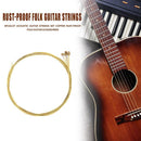 6pcs Copper Rust-proof Folk Guitar Strings Acoustic Guitar Parts (Yellow) Newly