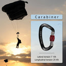 25KN Climbing Buckle Security Safety Master Lock Rock Climbing (Black) Newly