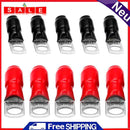 Ahomi 10x Car Audio Power Plug with 4 AWG Gauge M8 Male, Red & Black