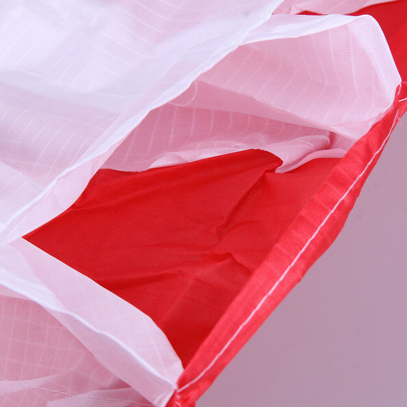 Dual Line Stunt Parafoil Parachute Rainbow Sports Beach Kite (Red)