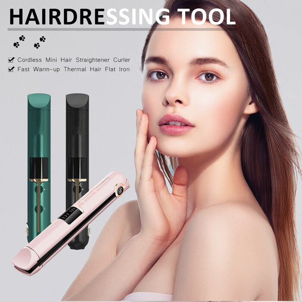 Professional Hair Straightener Cordless Curler Hair Flat Iron Hairdressing Tool