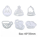 6pcs Carbon Steel Christmas Tree Decor Cutting Dies Stencils For DIY Card-177156