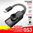 GS3 7.1 Channel Sound Card Adapter External USB Audio 3.5mm Headset for PC