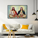 Full Embroidery DIY Canvas Stamped 11CT Cross Stitch Priest Virgin Art Decor Kit