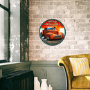 Round Metal Tin Sign Plaque Wall Car Posters Iron Painting for Bar (1) Newly