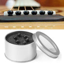 6pcs Ebony Guitar Bridge Pins String Fixed Cone Nail with Storage Box Tailpiece