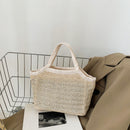 Summer Women Straw Shoulder Handbag Boho Beach Female Woven Handle Tote Purses