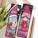 2pcs DIY Diamond Painting Leather Bookmark Gnome Tassel Crafts (FQY027)