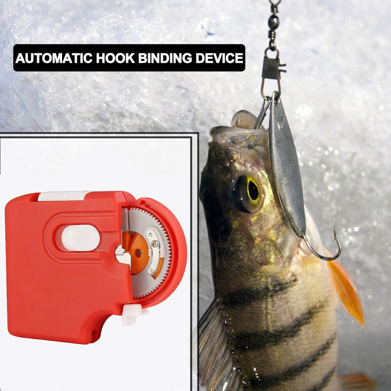 Portable Auto Electric Fishing Hook Tier Fish Hooks Line Tying Device (Red)