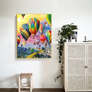 Frameless Oil Paint By Numbers Hot-air Balloon DIY Canvas Picture Craft Kit