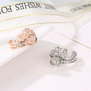 Rhinestone Wedding Couple Rings 100 Languages Projection Ring I Love You