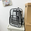 Preppy Style Women Multi Layers Rucksack Casual Clear Large Capacity Backpacks