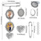 Wedding Bouquet Photo Memorial Charm Pin Brooch Pendant for Graduation Holi