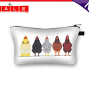 Women's Chicken Print Lover Gifts Makeup Bag Loves Peckers Funny Chicken Farmer Lo