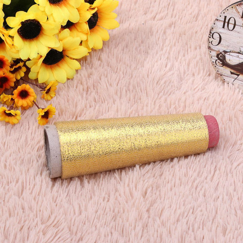 Glitter Stitch Yarn Sewing Thread Woven Embroidery Knitting Line(Golden) Newly