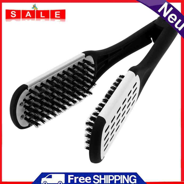 Ceramic Plywood Comb Straightener Electric Heat Brush Smoothing Iron