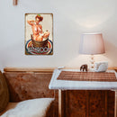 Bathroom Lady Retro Metal Plate Tin Sign for Bar Pub Club Cafe Wall Art Poster