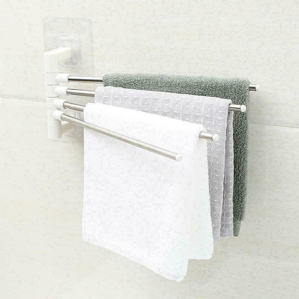 180°Rotation Towel Rail Rack Holder Wall Mounted Bathroom Kitchen G5L9 B9B8