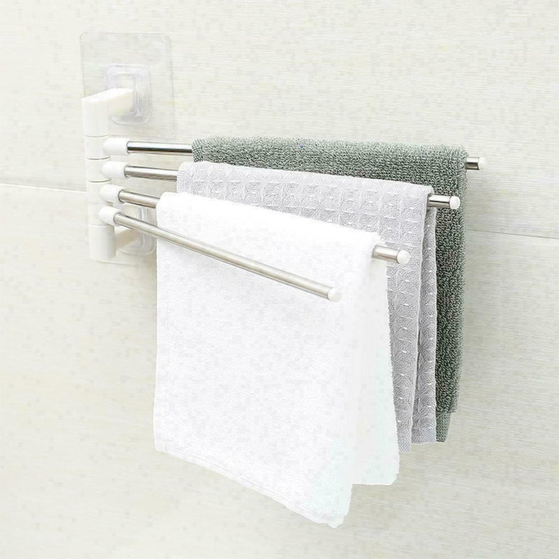 180°Rotation Towel Rail Rack Holder Wall Mounted Bathroom Kitchen G5L9 B9B8