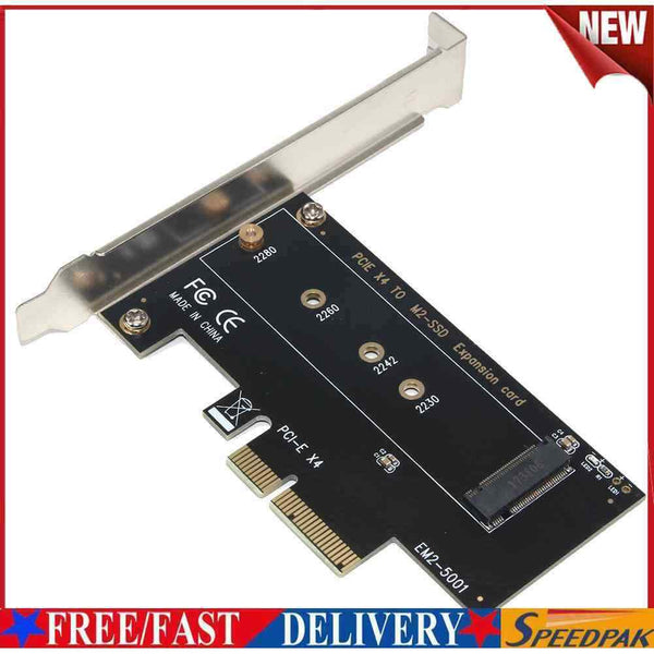 SSU EM2-5001 PCI-E 3.0 X4 to NVMe M.2 NGFF M Key SSD Riser Expansion Card #F