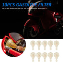 10pcs 1/4 Clear Motorcycle Inline Gas Fuel Filter for Dirt Bike ATV UTV