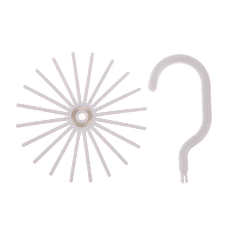 Rotating Tie Belt Rack Adjustable Tie Hanger Holds 20 Neck Ties Closet Organizer