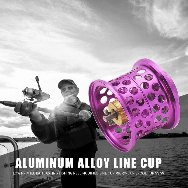 Low Profile Casting Fishing Reel Modified Line Cup for DAIWA Steez (Purple)