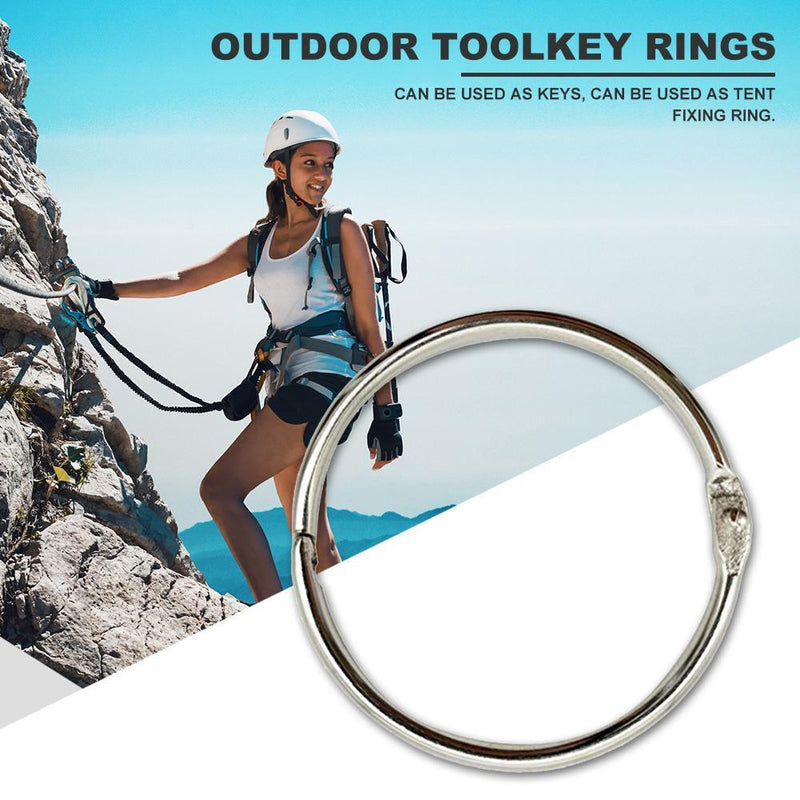 12pcs/bag Mutifunctional Metal Key Chain Outdoor Camping Travel Tent Fixed