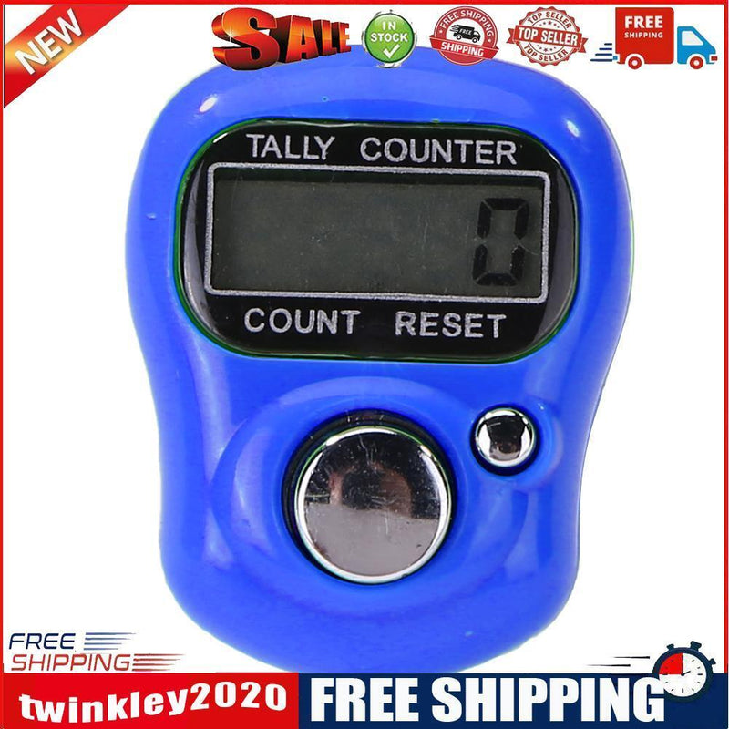 Mini Finger Counter LCD Electronic Digital Counter Range 0-99999 (Blue)