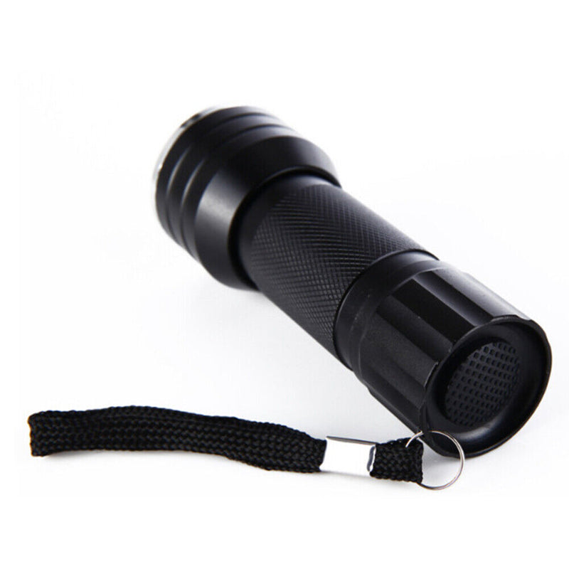 Ultraviolet Torch Waterproof 395-400nm Handheld LED UV Flashlight w/ Wrist
