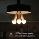 3 in 1 E27 to E27 Lamp Base Socket Splitter LED Light Bulb Holder (Pink)