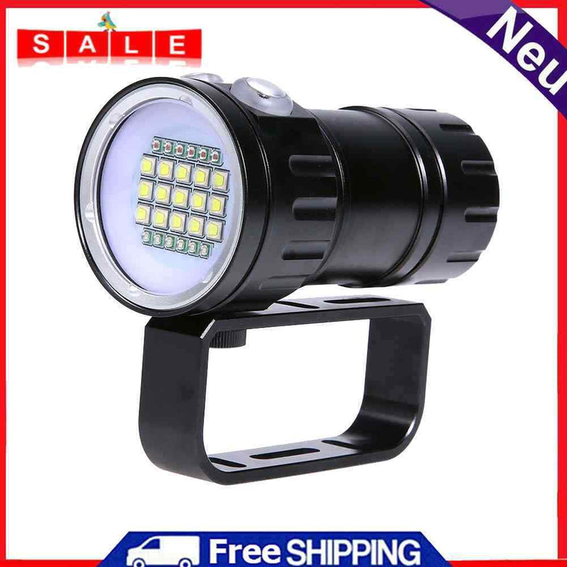 Scuba Dive Underwater Torch Light Waterproof Photography LED Diving Flashlight