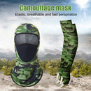 Outdoor Cycling Sun Protection Ice Silk Arm Sleeve Bandana Kit (Army Green)