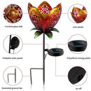 Flowers Solar Lights, Garden Stake Metal Art Lamp, Waterproof for Outdoor