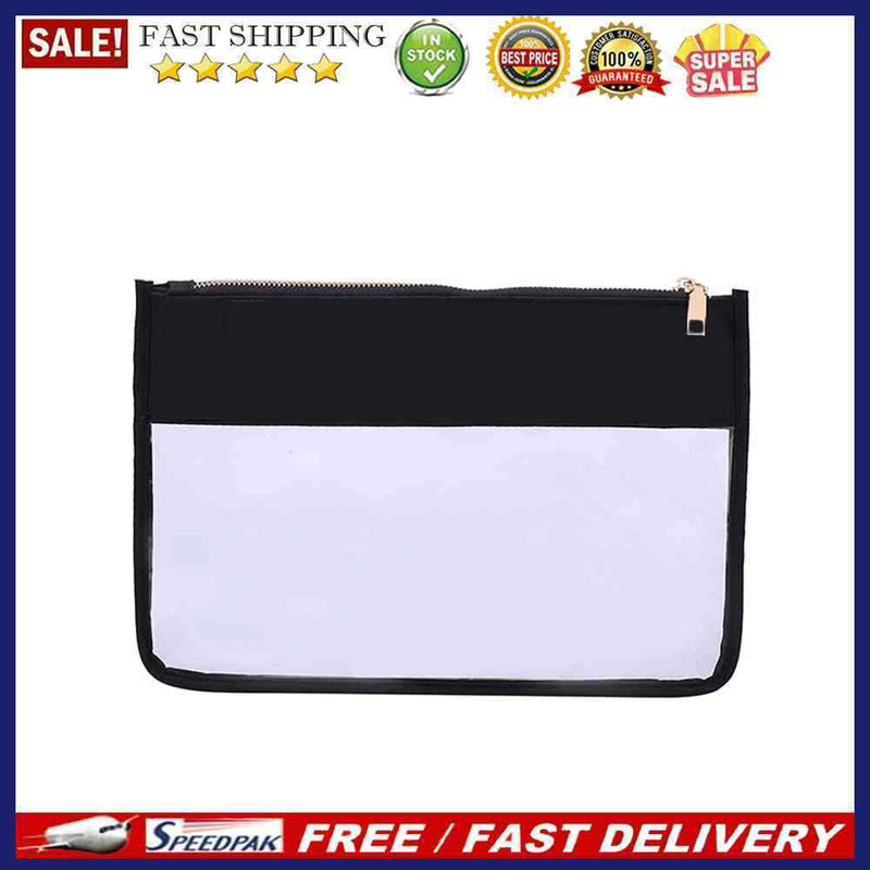 Transparent Clutch Bag Letter Cosmetic Bag PVC Travel Make Up Handbag Organiz