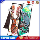 2pcs Creative DIY Diamond Painting Bookmark Leather Tassel Tags Art (SQ074)