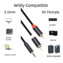 RCA Cable HiFi Stereo 2RCA to 3.5mm Audio Cable AUX 3.5mm Y Splitter (1m) Newly