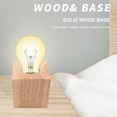 Solid Wood Table Lamp Base E27 220V Wooden Light Holder w/Switch Line (G)