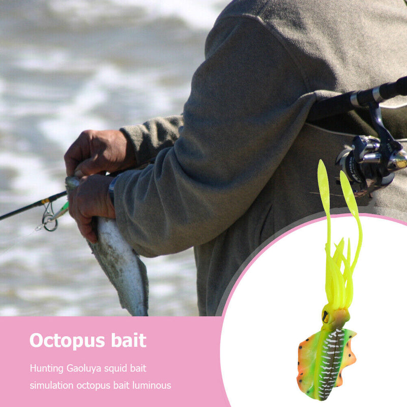 15cm Squid Soft Lure Luminous Octopus Pesca Sea Fishing Simulation Wobbler Ba