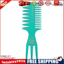 Fish Bone Shape Dyeing Combs Double Side Teeth Hair Coloring Brush (Green)
