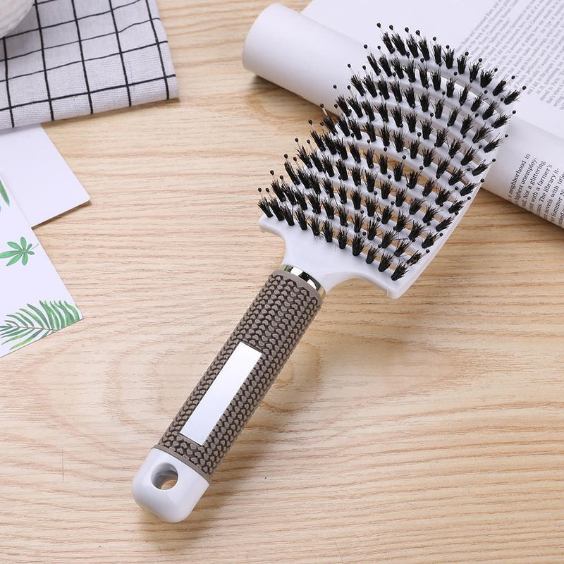 Hair Scalp Massage Comb Anti-Static Straight Curly Hair Styling Brush(White