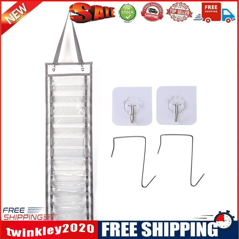 Wall Mounted Vinyl 14 Roll Storage Rack Hanging Compartment Bag (with Hook)