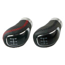 5/6 Speed 3 Cap Black PU Leather Manual Car Gear Shift Shifter Lever Knobs Q9C6