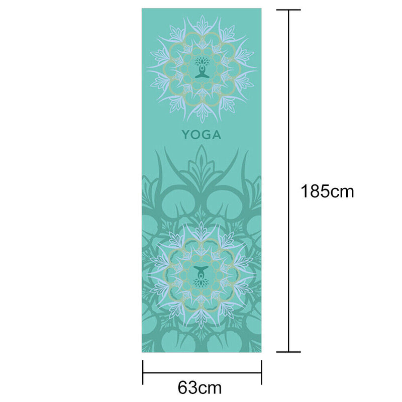 Portable Washable Printed Yoga Towel Pilates Anti-Skid Towels Blanket (D) Newly
